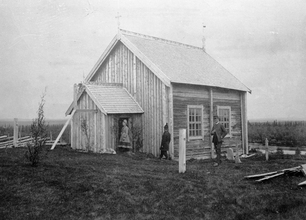 Lappkapellet i Handöl omkring år 1900. 