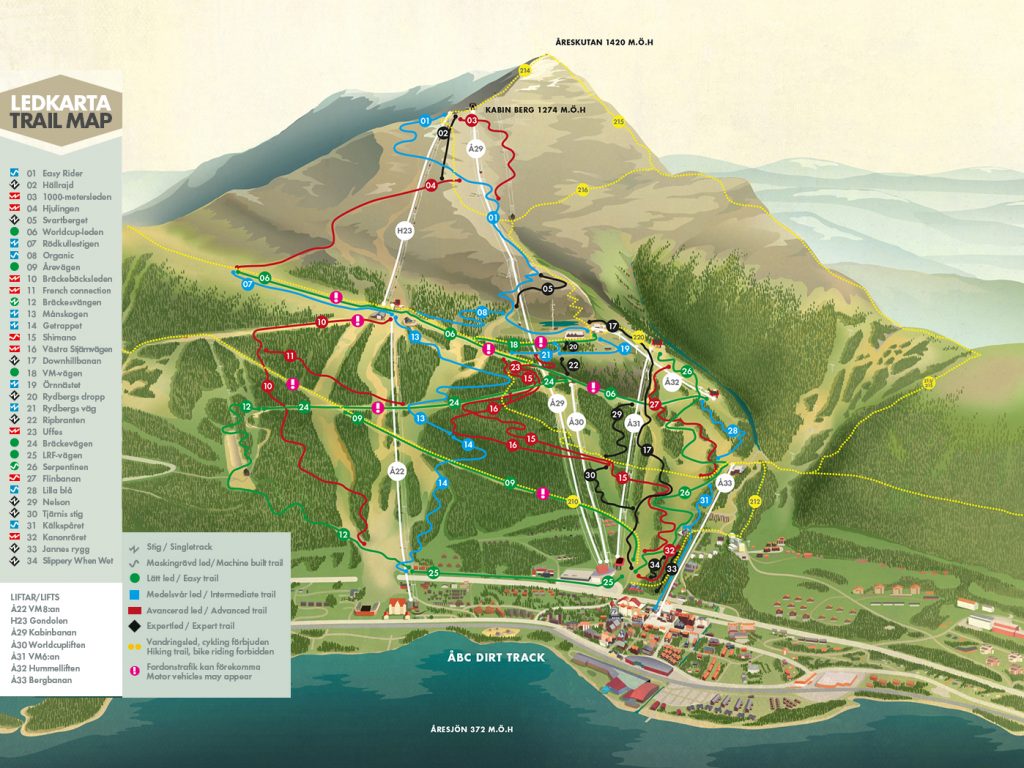 Cykla downhill i Åre. 